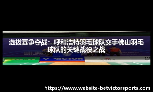 选拔赛争夺战：呼和浩特羽毛球队交手佛山羽毛球队的关键战役之战